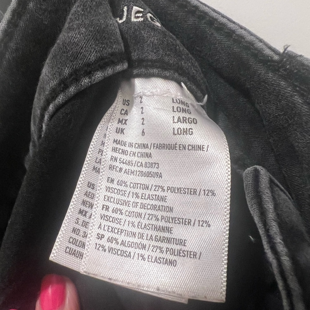 American Eagle Outfitters Black/Charcoal Super Stretch Jeans - Picture 4 of 4